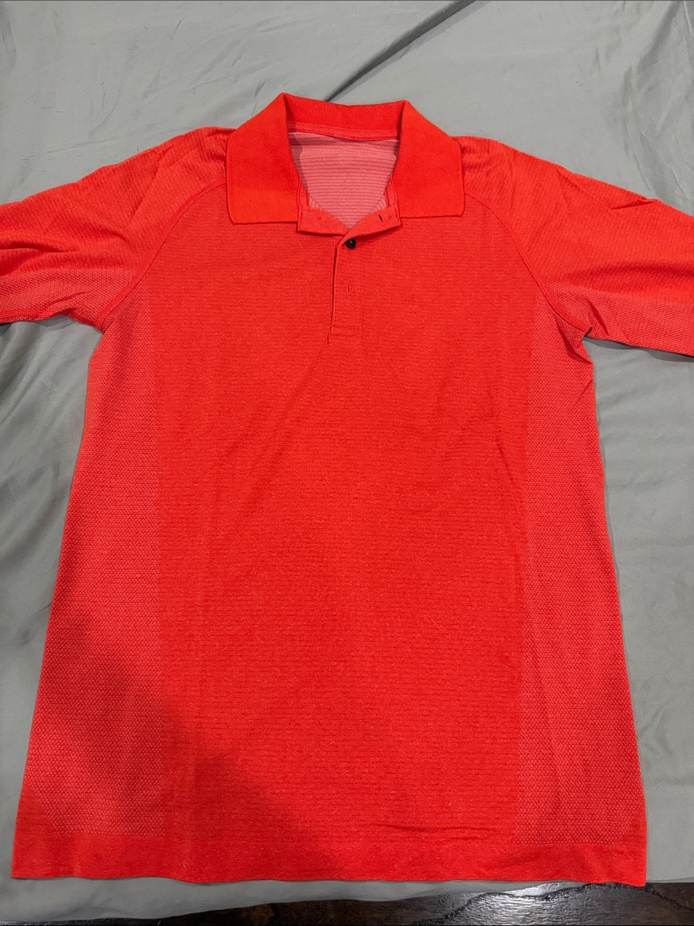 Lululemon men’s metal vent tech polo shirt small orange - Picture 2 of 6